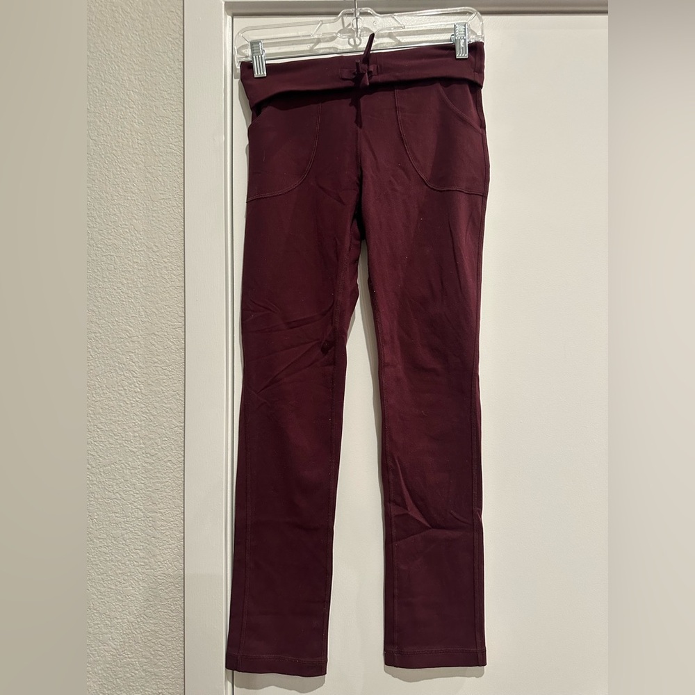Lululemon Athletica Maroon Boot Cut Pants
